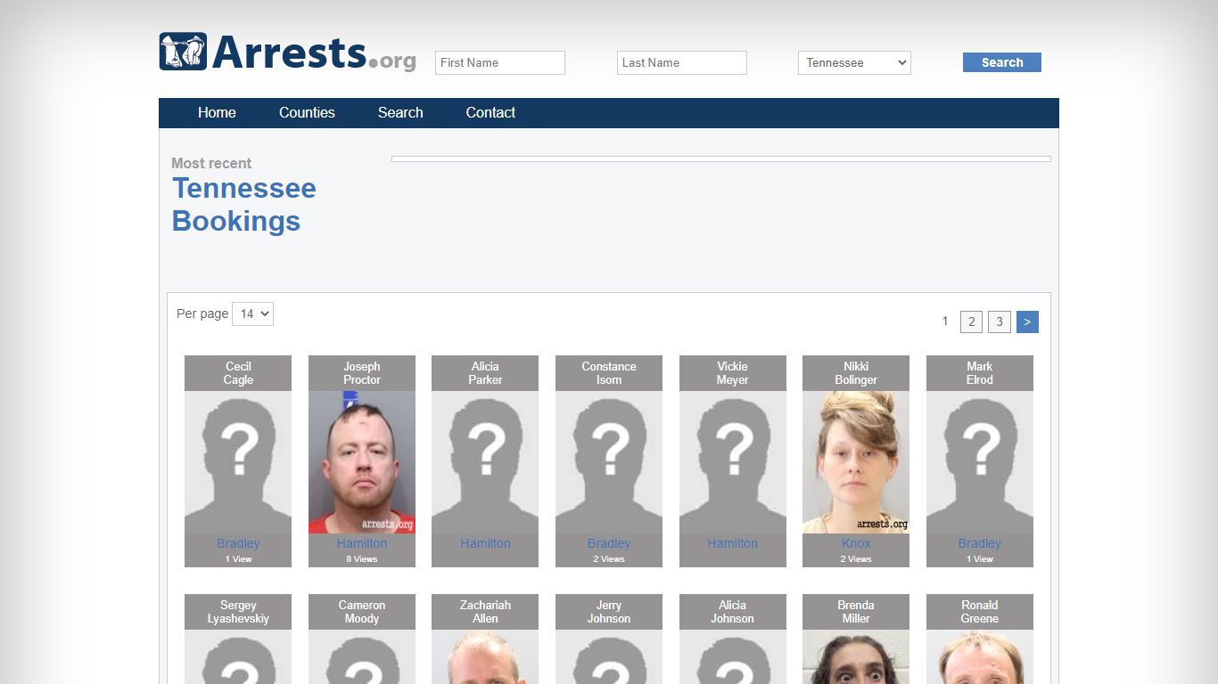 Tennessee Arrests and Inmate Search